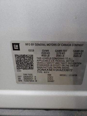 Photo 12 VIN: 2GNAXSEV1K6233872 - CHEVROLET EQUINOX LS 