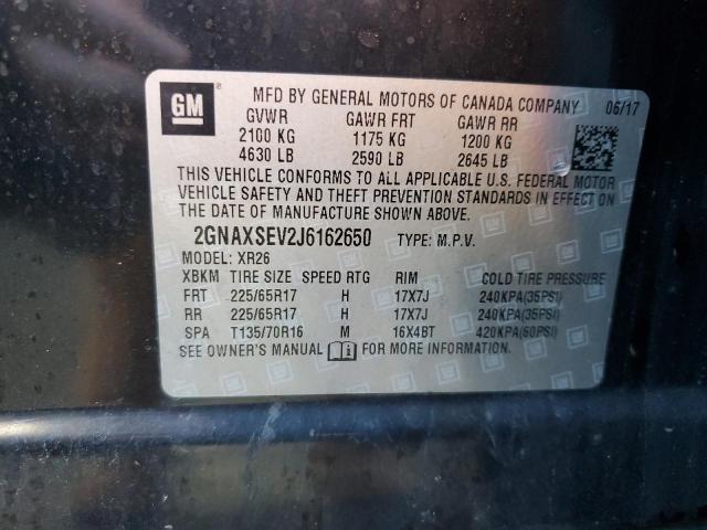 Photo 12 VIN: 2GNAXSEV2J6162650 - CHEVROLET EQUINOX 