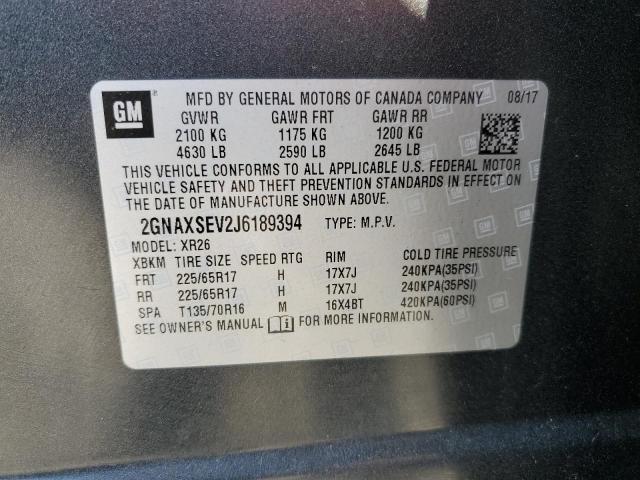 Photo 9 VIN: 2GNAXSEV2J6189394 - CHEVROLET EQUINOX 