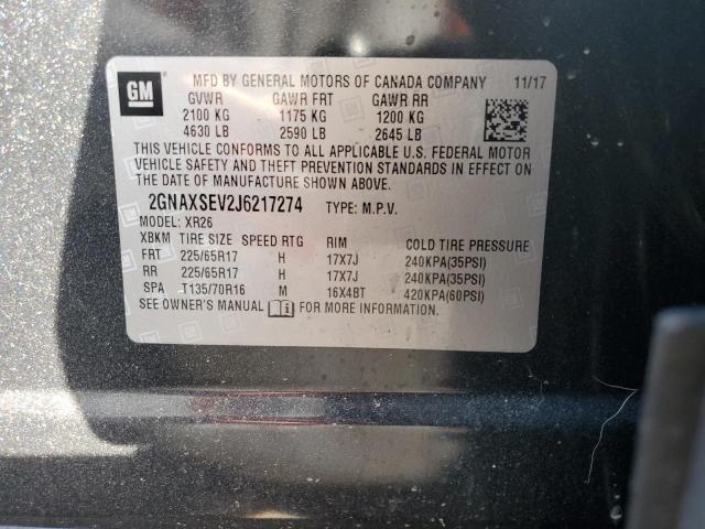 Photo 11 VIN: 2GNAXSEV2J6217274 - CHEVROLET EQUINOX 