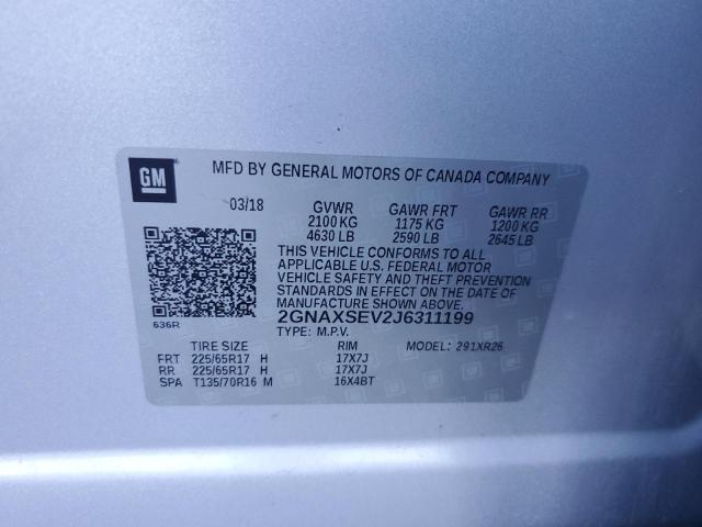 Photo 12 VIN: 2GNAXSEV2J6311199 - CHEVROLET EQUINOX 