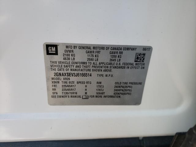 Photo 9 VIN: 2GNAXSEV3J6166514 - CHEVROLET EQUINOX LT 