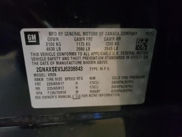 Photo 11 VIN: 2GNAXSEV3J6208843 - CHEVROLET EQUINOX 