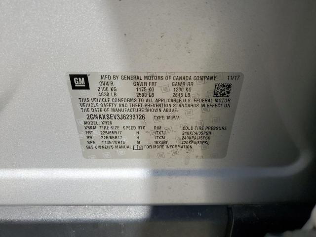 Photo 9 VIN: 2GNAXSEV3J6233726 - CHEVROLET EQUINOX LT 