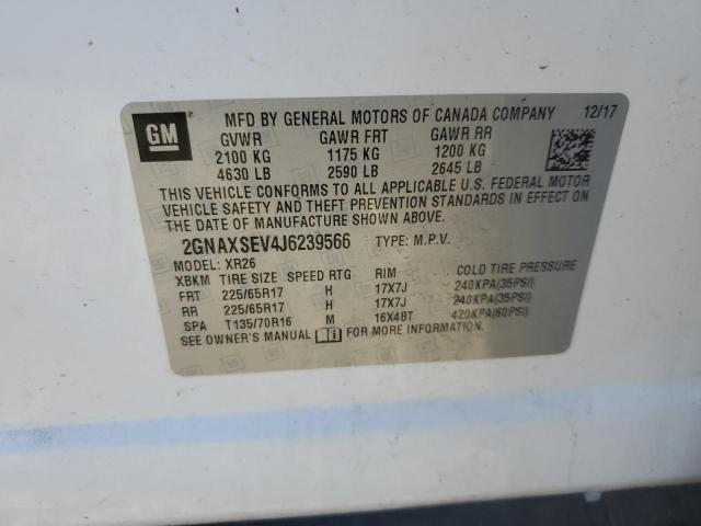 Photo 12 VIN: 2GNAXSEV4J6239566 - CHEVROLET EQUINOX LT 