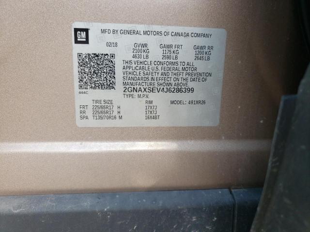 Photo 12 VIN: 2GNAXSEV4J6286399 - CHEVROLET EQUINOX LT 