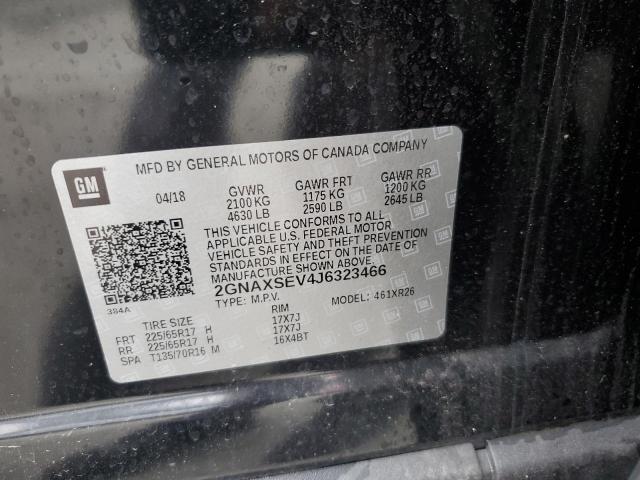 Photo 9 VIN: 2GNAXSEV4J6323466 - CHEVROLET EQUINOX LT 