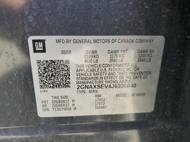 Photo 11 VIN: 2GNAXSEV4J6336640 - CHEVROLET EQUINOX LT 