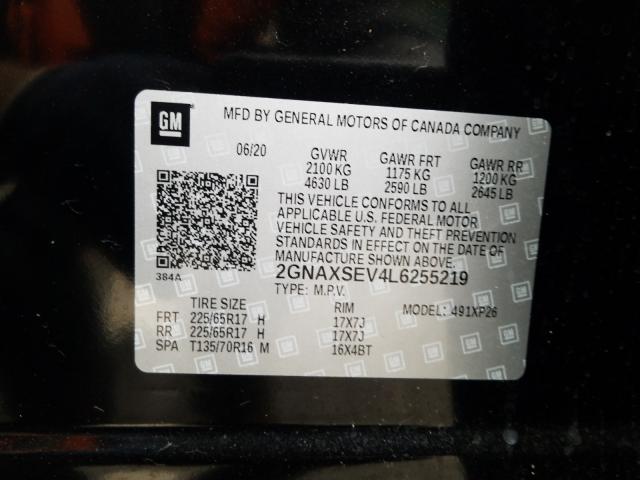 Photo 9 VIN: 2GNAXSEV4L6255219 - CHEVROLET EQUINOX LS 