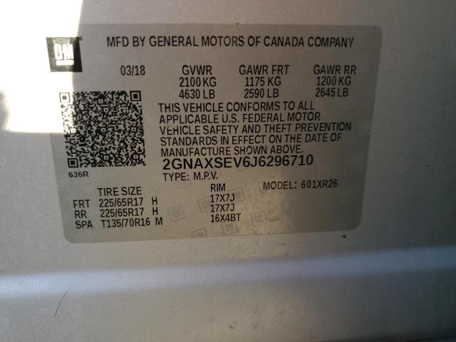 Photo 12 VIN: 2GNAXSEV6J6296710 - CHEVROLET EQUINOX 