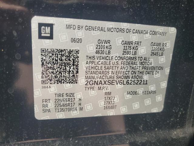 Photo 12 VIN: 2GNAXSEV6L6252211 - CHEVROLET EQUINOX LS 