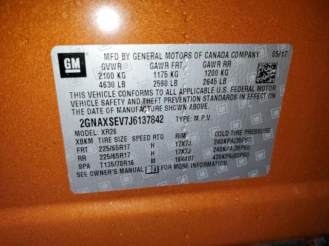 Photo 13 VIN: 2GNAXSEV7J6137842 - CHEVROLET EQUINOX 