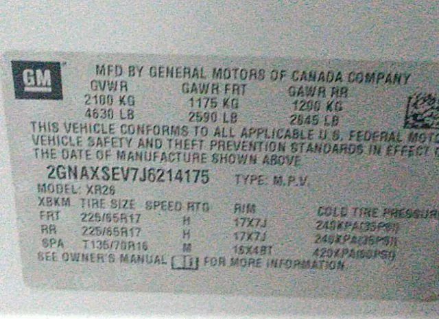 Photo 8 VIN: 2GNAXSEV7J6214175 - CHEVROLET EQUINOX 