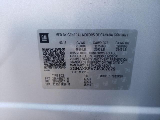 Photo 9 VIN: 2GNAXSEV7J6307679 - CHEVROLET EQUINOX LT 