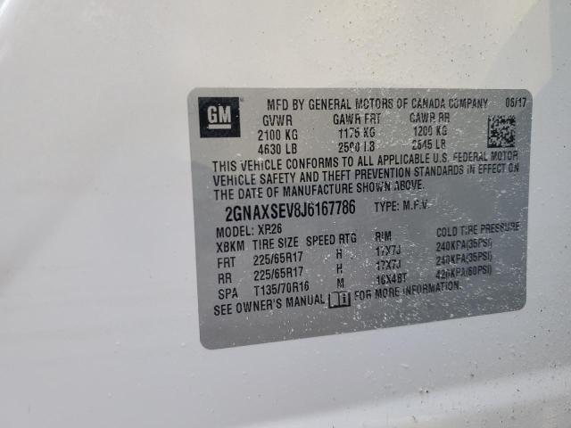 Photo 12 VIN: 2GNAXSEV8J6167786 - CHEVROLET EQUINOX LT 