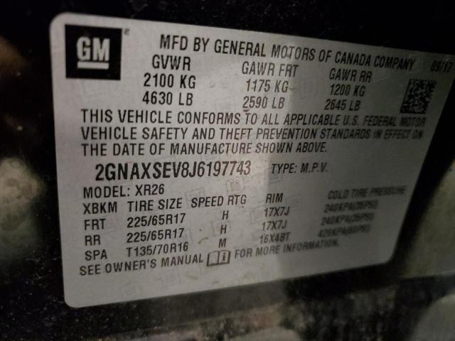 Photo 12 VIN: 2GNAXSEV8J6197743 - CHEVROLET EQUINOX LT 