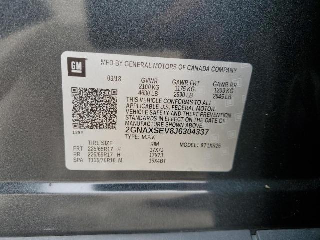 Photo 12 VIN: 2GNAXSEV8J6304337 - CHEVROLET EQUINOX LT 