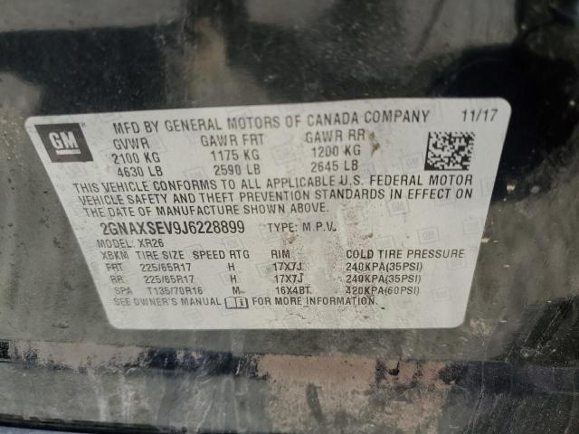 Photo 9 VIN: 2GNAXSEV9J6228899 - CHEVROLET EQUINOX LT 