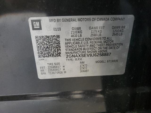 Photo 12 VIN: 2GNAXSEV9J6258887 - CHEVROLET EQUINOX 