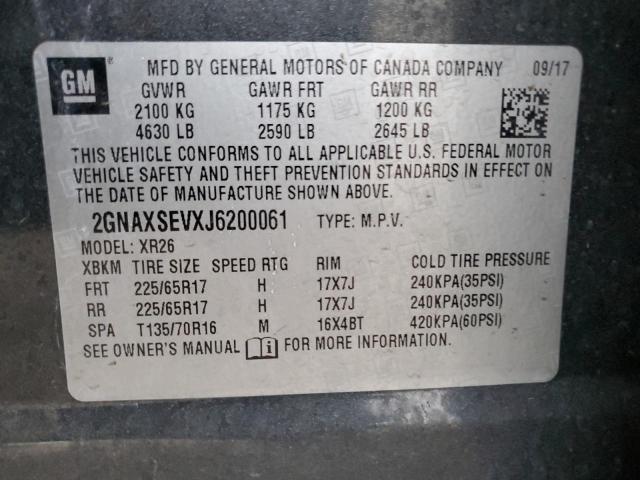 Photo 12 VIN: 2GNAXSEVXJ6200061 - CHEVROLET EQUINOX 