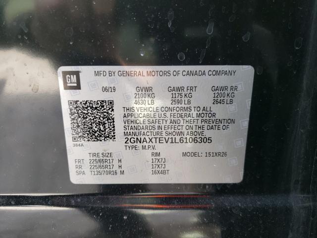 Photo 9 VIN: 2GNAXTEV1L6106305 - CHEVROLET EQUINOX LT 