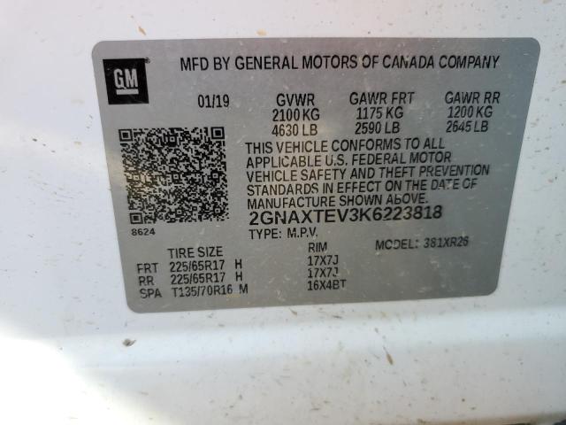 Photo 12 VIN: 2GNAXTEV3K6223818 - CHEVROLET EQUINOX 