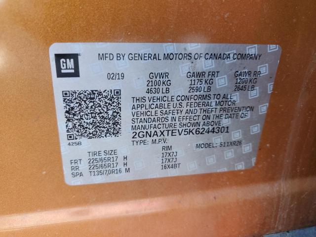 Photo 11 VIN: 2GNAXTEV5K6244301 - CHEVROLET EQUINOX 