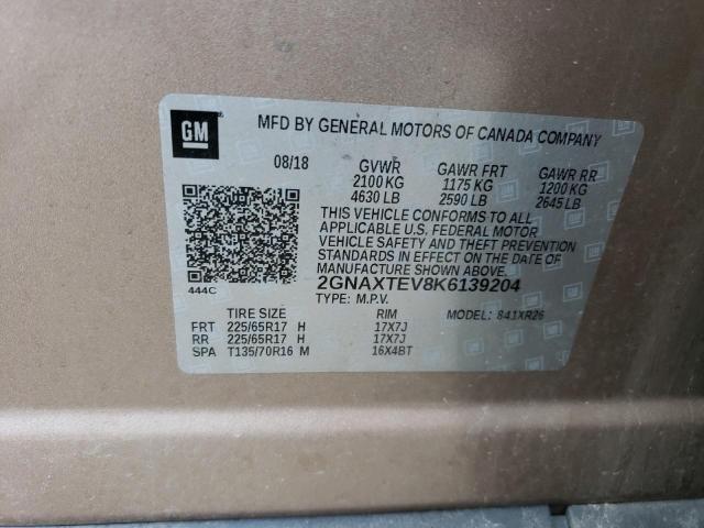 Photo 13 VIN: 2GNAXTEV8K6139204 - CHEVROLET EQUINOX LT 