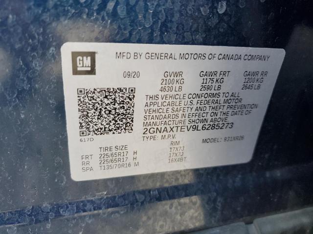 Photo 12 VIN: 2GNAXTEV9L6285273 - CHEVROLET EQUINOX LT 