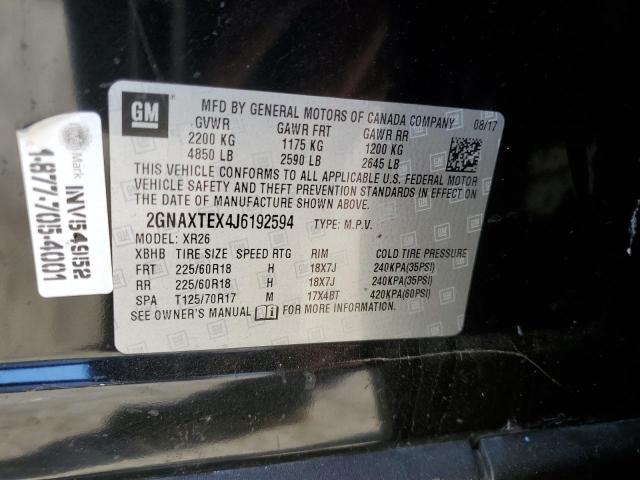 Photo 9 VIN: 2GNAXTEX4J6192594 - CHEVROLET EQUINOX LT 