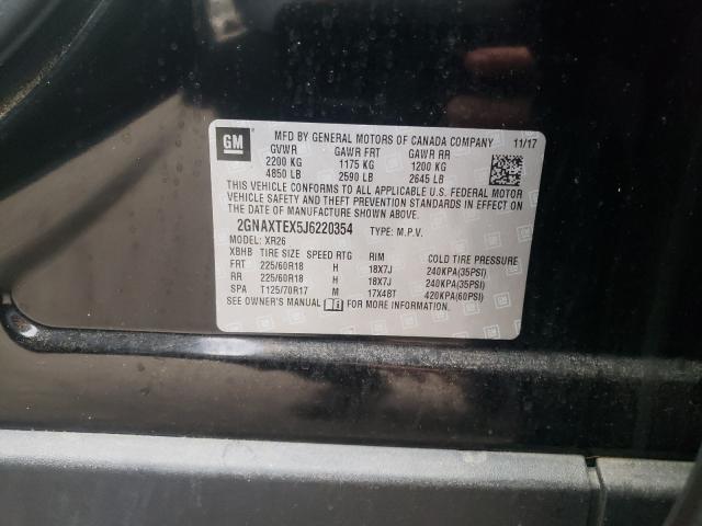 Photo 9 VIN: 2GNAXTEX5J6220354 - CHEVROLET EQUINOX LT 