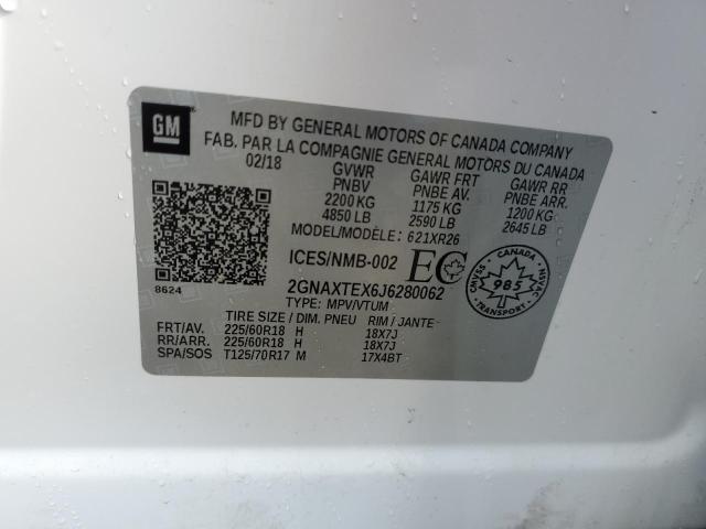 Photo 12 VIN: 2GNAXTEX6J6280062 - CHEVROLET EQUINOX LT 