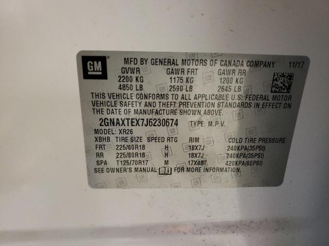 Photo 13 VIN: 2GNAXTEX7J6230674 - CHEVROLET EQUINOX 