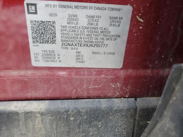 Photo 11 VIN: 2GNAXTEX9J6290777 - CHEVROLET EQUINOX LT 