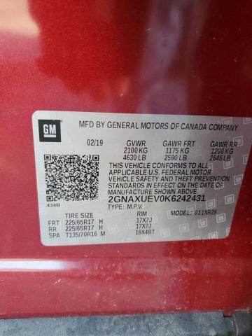 Photo 12 VIN: 2GNAXUEV0K6242431 - CHEVROLET EQUINOX 