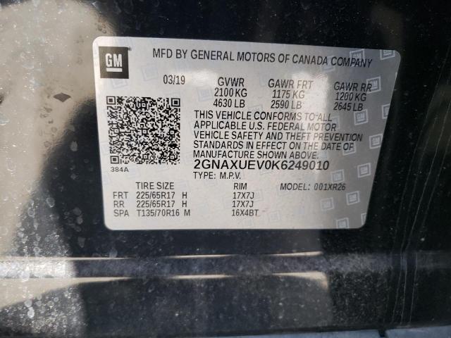 Photo 11 VIN: 2GNAXUEV0K6249010 - CHEVROLET EQUINOX 