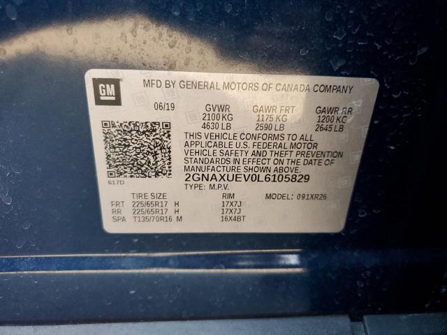 Photo 12 VIN: 2GNAXUEV0L6105829 - CHEVROLET EQUINOX LT 