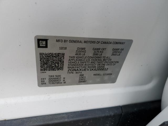 Photo 12 VIN: 2GNAXUEV1K6200012 - CHEVROLET EQUINOX LT 