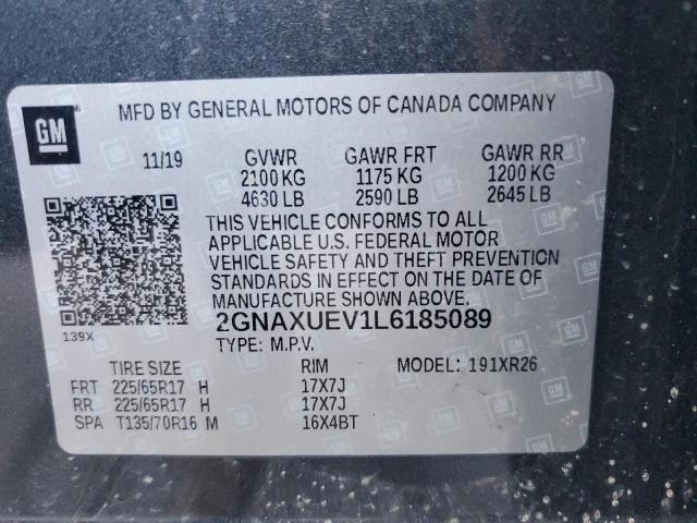 Photo 12 VIN: 2GNAXUEV1L6185089 - CHEVROLET EQUINOX LT 