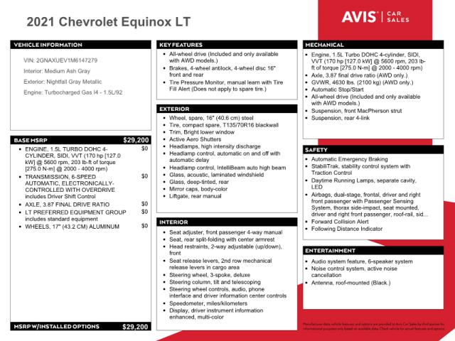 Photo 9 VIN: 2GNAXUEV1M6147279 - CHEVROLET EQUINOX LT 