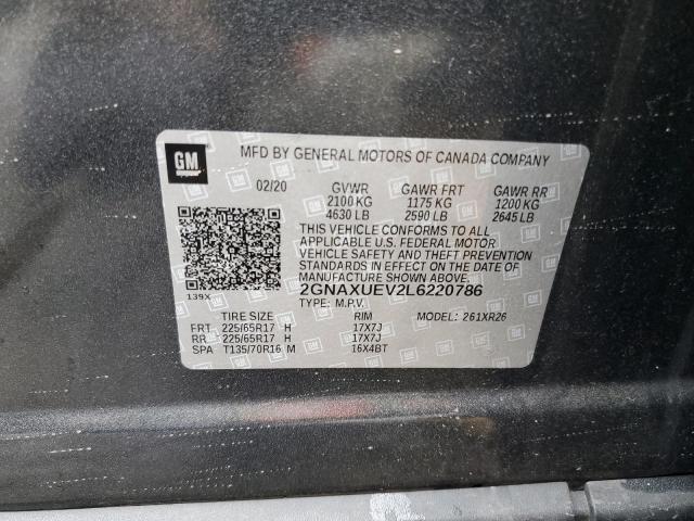 Photo 9 VIN: 2GNAXUEV2L6220786 - CHEVROLET EQUINOX LT 