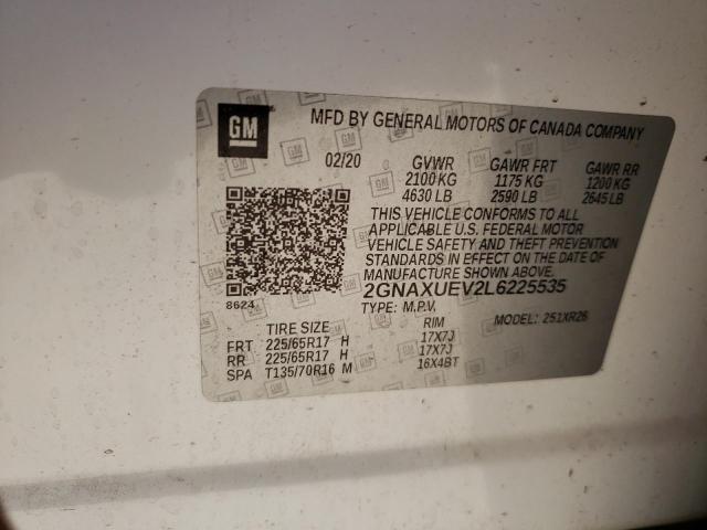 Photo 12 VIN: 2GNAXUEV2L6225535 - CHEVROLET EQUINOX LT 