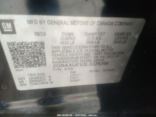 Photo 8 VIN: 2GNAXUEV3L6129266 - CHEVROLET EQUINOX 