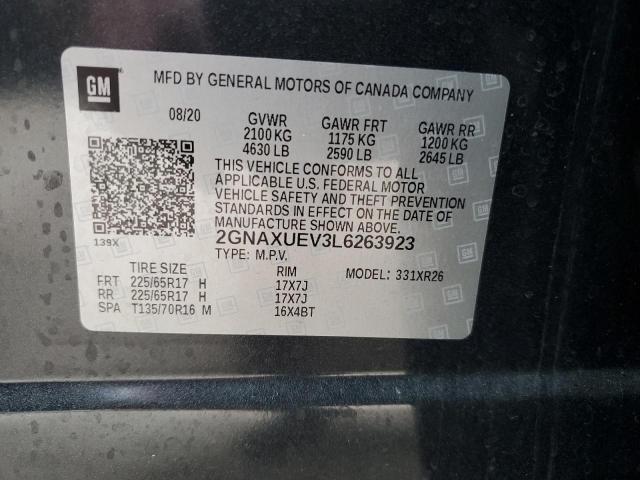 Photo 12 VIN: 2GNAXUEV3L6263923 - CHEVROLET EQUINOX LT 