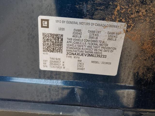 Photo 11 VIN: 2GNAXUEV3M6139233 - CHEVROLET EQUINOX LT 