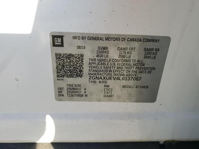 Photo 12 VIN: 2GNAXUEV4L6137067 - CHEVROLET EQUINOX LT 