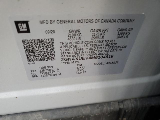 Photo 12 VIN: 2GNAXUEV4M6104619 - CHEVROLET EQUINOX 