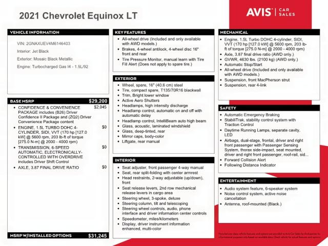 Photo 9 VIN: 2GNAXUEV4M6146403 - CHEVROLET EQUINOX LT 