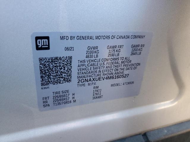Photo 12 VIN: 2GNAXUEV4M6160527 - CHEVROLET EQUINOX LT 