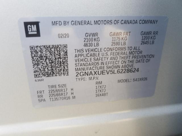 Photo 9 VIN: 2GNAXUEV5L6228624 - CHEVROLET EQUINOX LT 